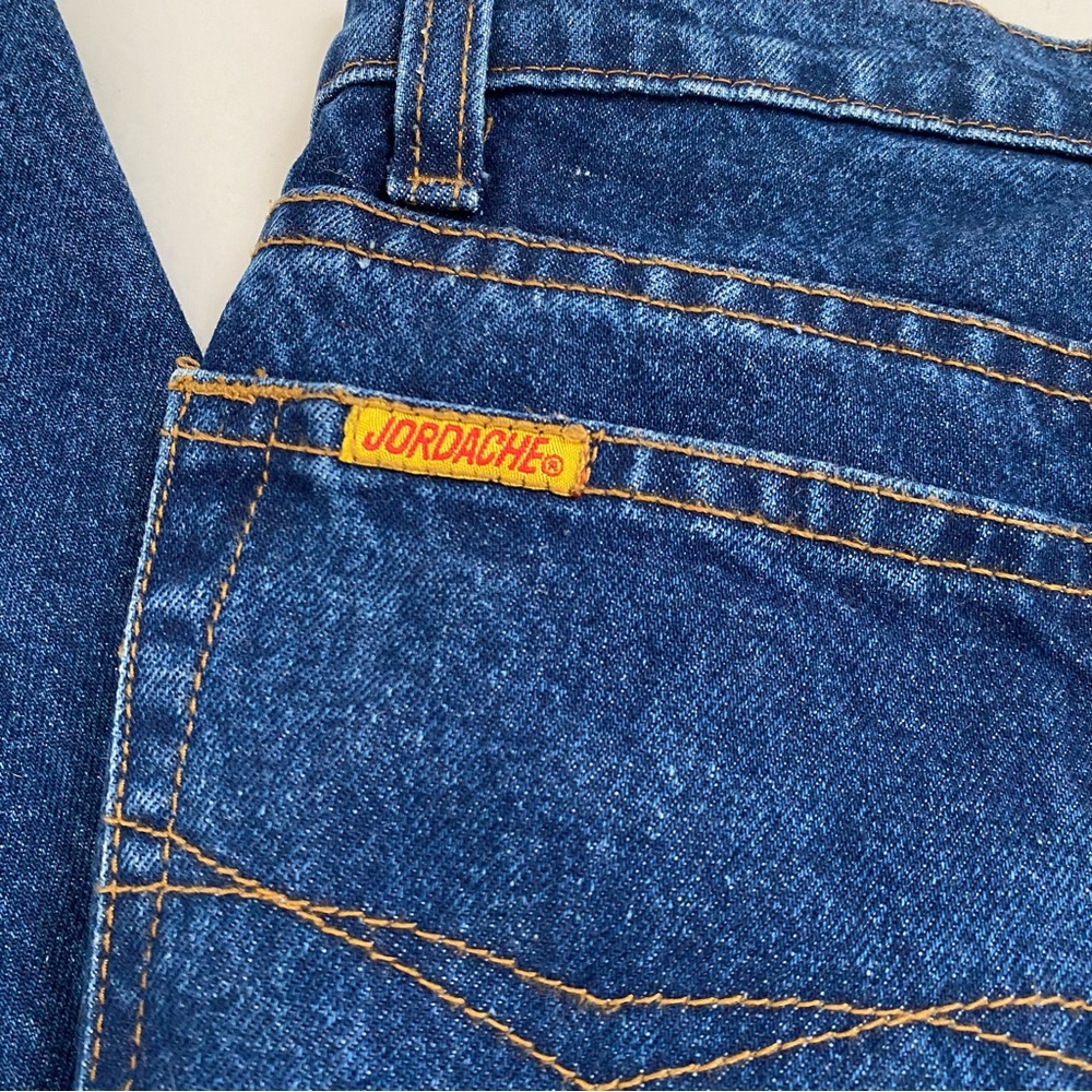 Vintage Jordache tapered leg high rise blue denim jeans, 9/10 - Picture 6 of 13